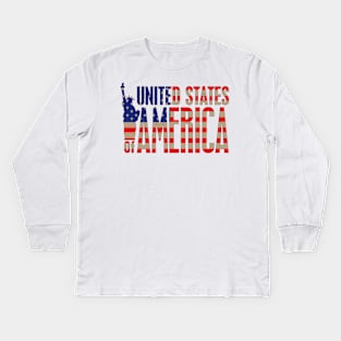 United States of America Kids Long Sleeve T-Shirt